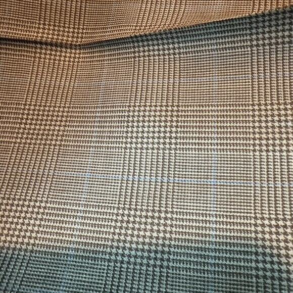 Ralph Lauren Academia Mens Dress Pants 35 x 32 Brown Glen Plaid100% Wool Pleated - Picture 8 of 11